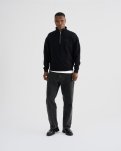Zack half-zip sweatshirt, 100% bomuld, Sort