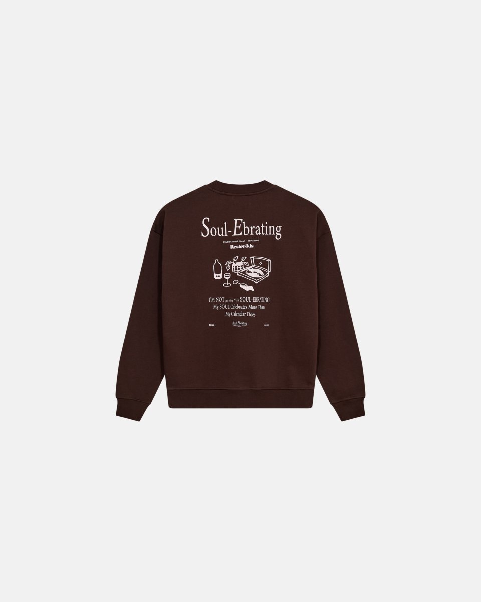 Resteröds Drake sweatshirt | 100% bomuld | Brun - S