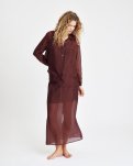 Organza skjorte, Viskose, Rød
