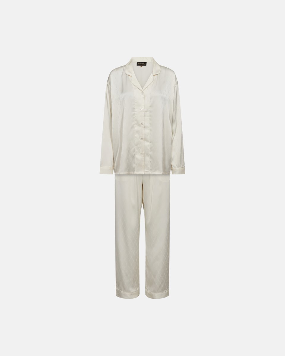 Hype the Detail Pyjamas "Satin" | Polyester | Ivory - S