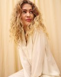 Pyjamas "Satin", Polyester, Ivory
