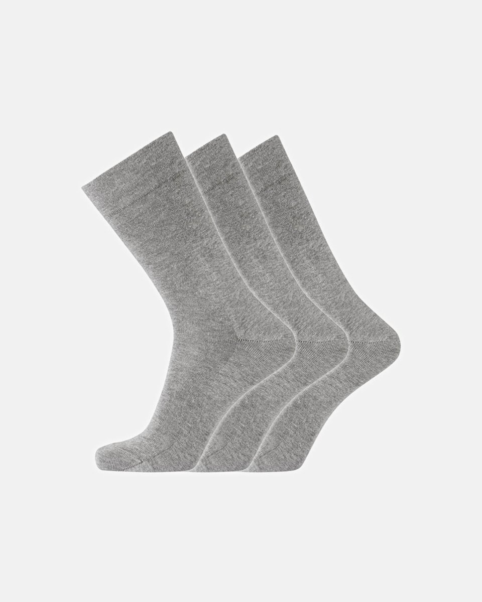 Dovre Strømper "no elastic" 3-pak | Bomuld | Grå - 45-48